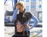 Сумка-клатч "Нежность" на поясе валяная, ручная работа
